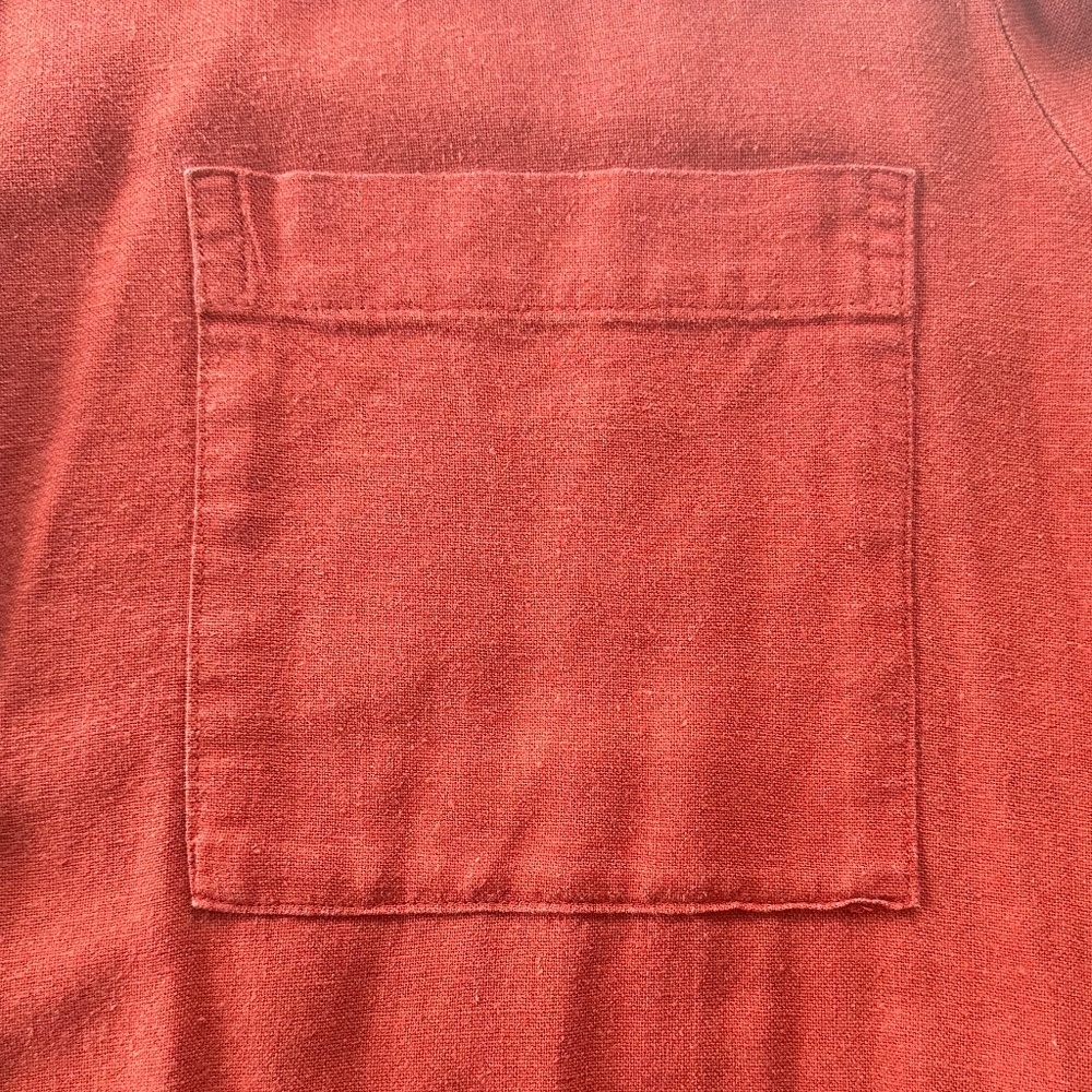 OLD NAVY - Burnt Red Linen Blend Short Sleeved Shirt Dress / Tunic - Picture 8 of 12